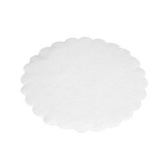 Kopunderlag 9 cm 1-lag Præget Hvid - 1 pk