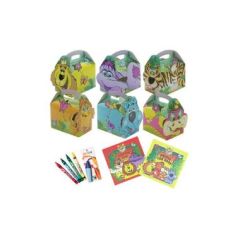 Børnemenuæske Jungle Lion med bog og farvekridt, 100 stk/krt