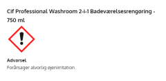 Cif Professional Washroom 2-i-1 rengøring - 750 ml