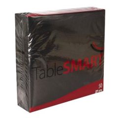 TableSmart Serviet 40x40 Airlaid 1/4 Sort, 50 stk/pk