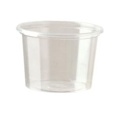 Dressingbæger 100 ml Ø70x47 mm Rundt PS Klar, 100 Stk