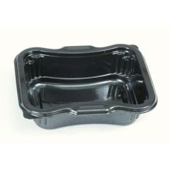 Gastro Bakke 1-rum 525 ml CPET Sort - 684 stk/krt