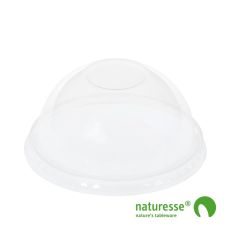 PLA Låg Dome u. hul Ø96 mm Klar - 50 stk/pk