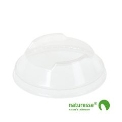 PLA Låg Dome u. hul Ø96 mm Klar - 50 stk/pk