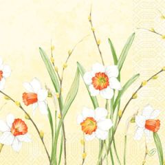 Duni Serviet 40 x 40 cm 3-lag Daffodil Joy - 250 stk/pk