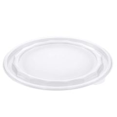 RPET Låg Diamond Flad Klar Ø192 mm - 300 stk/krt