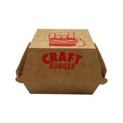 Burgerboks Craft Lille 90 x 95 x 80 mm Brun - 300 stk/krt - UDEN AFGIFTER OG GEBYR