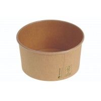 Karton Salatbæger Natur 1000 ml, Ø150 x 78 mm - 50 stk/pk