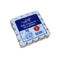 Fyrfadslys Brændetid 6 timer, Ren stearin - 50 stk/ps