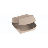 Bambus Burger box PLA coated 155 x 155 x 85 mm - 50 stk/pk
