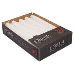 Antiklys Brændetid 7.5 timer, Ø22 x 245 mm, Hvid - 30 stk/pk