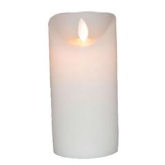 LED Bloklys Paraffin Ø75 x 150 mm Hvid - 12 stk/krt