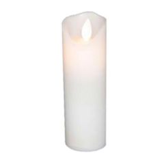 LED Bloklys Paraffin Ø50 x 150 mm Hvid - 12 stk/krt