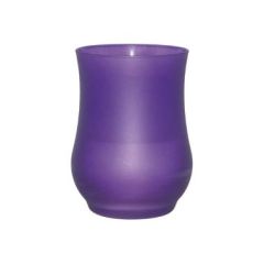 Lysbowle Brændetid 40 timer Frostet Lilla Glas - 9 stk/krt