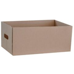 Pap Kasse m. hank Brun 380 x 245 x 165 mm  -  20 stk/bnt
