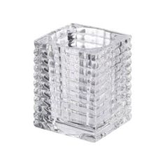 Lysholder Relight glas m/riller u/refill klar - 6 stk/krt