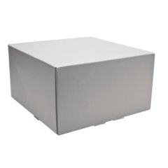 Kageæske m/hængslet låg 190x190x80 mm - 100 stk/krt