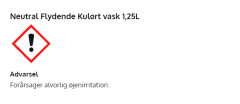 Neutral Flydende vaskemiddel Kulørt vask - 1.25 L/fl