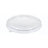 PLA Låg Flad Ø120 mm Klar - 50 stk/pk