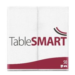 TableSmart Serviet 40x40 Airlaid 1/8 Hvid - 50 stk