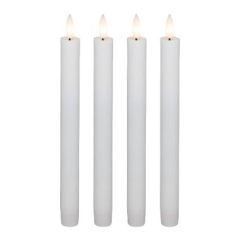 LED-Stagelys Hvid Ø2,2 x 25 cm - 4 stk/pk