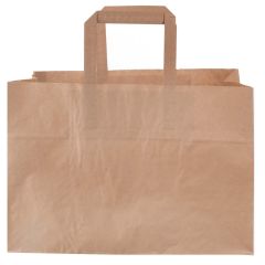 Bærepose 17 L 80 gr m. Hank Papir Brun - 200 stk/krt