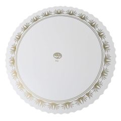 Kagepap lakeret med guldtryk Ø315 mm - 500 stk/krt