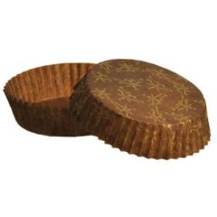 Kagekapsel nr. 12 Ø70 x 20 mm Brun/Guld - 4 pk x 500 stk/krt