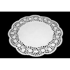 Kagepapir Ø27 cm Rund Udstanset Hvid - 500 stk/krt