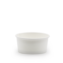 Pap Suppe-/Isbæger 170 ml/6 oz, Ø100 mm Hvid - 50 stk/pk