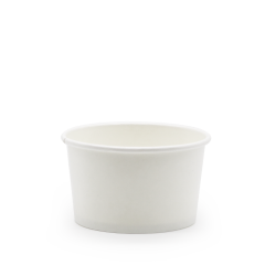 Pap Suppe-/Isbæger 230 ml/8 oz Hvid - 25 stk/pk