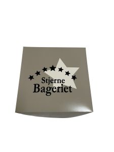Kageæske Stjernebageriet fold selv nr. 3 230x230x50 mm - 250 stk/krt