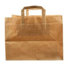Bærepose 21 L 80 gr m. Hank Papir Brun - 175 stk/krt