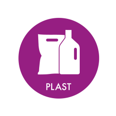 NRW Piktogram til affaldssortering, plast - 1 stk