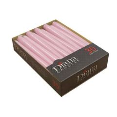 Antiklys 7.5 timer, Ø22 x 245 mm, Perlemors Rosa - 30 stk/pk
