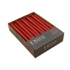 Antiklys 7.5 timer, Ø22 x 245 mm, Rubinrød - 30 stk/pk