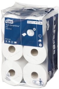 Tork T9 SmartOne Mini Toiletpapir Advanced, 2-lags - 12 rl/krt.