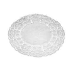 Kagepapir Ø18 cm Rund Udstanset Hvid - 500 stk/krt