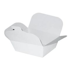 Karton Kinaæske Lille PE Coated Hvid 500 ml - 60 stk/ps