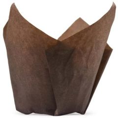 Muffinsform Mini Tulipan Ø35 mm Brun - 6 pk x 50 stk/krt