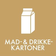 Piktogram t/affaldssortering 12 x 12 cm mad- og drikkekartoner