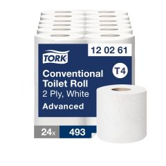Tork T4 Toiletpapir Advanced lang 2-lags - 6 pk x 4 rl/krt