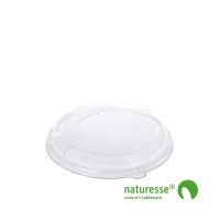 PLA Låg Dome u. hul Ø195 mm Klar - 60 stk/pk
