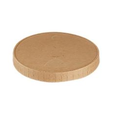 Kraft Låg t/dressingbæger Brun PE-coating Ø62 mm - 50 stk/ps