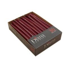 Antiklys 7.5 timer Ø22 x 245 mm Bordeaux - 30 stk/pk