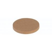 Kraft/PLA Låg til isbæger Rund Natur Ø120 mm - 25 stk/pk