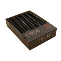 Antiklys Brændetid 7.5 timer, Ø22 x 245 mm, Sort - 30 stk/pk