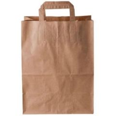 Bærepose 16 L 70 gr m. Hank Papir Brun 250 stk/krt