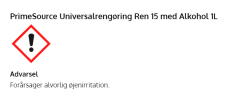 Prime Source Universalrengøring Ren 15 med Alkohol - 1 L