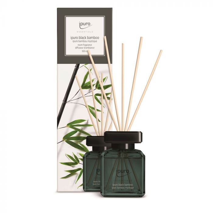 Essentials by Ipuro Black Bamboo Lot de 2 flacons de 200 ml de parfum